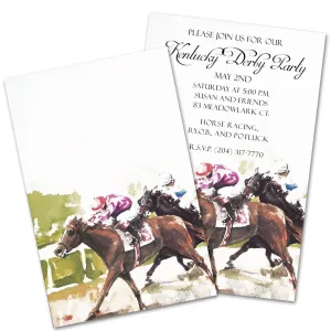 1st and 2nd Place Horse Racing Party Invitations