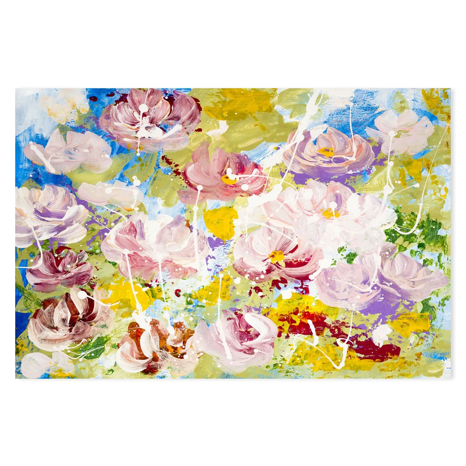 Abstract Flower Garden, Style A , Hand-Painted Canvas