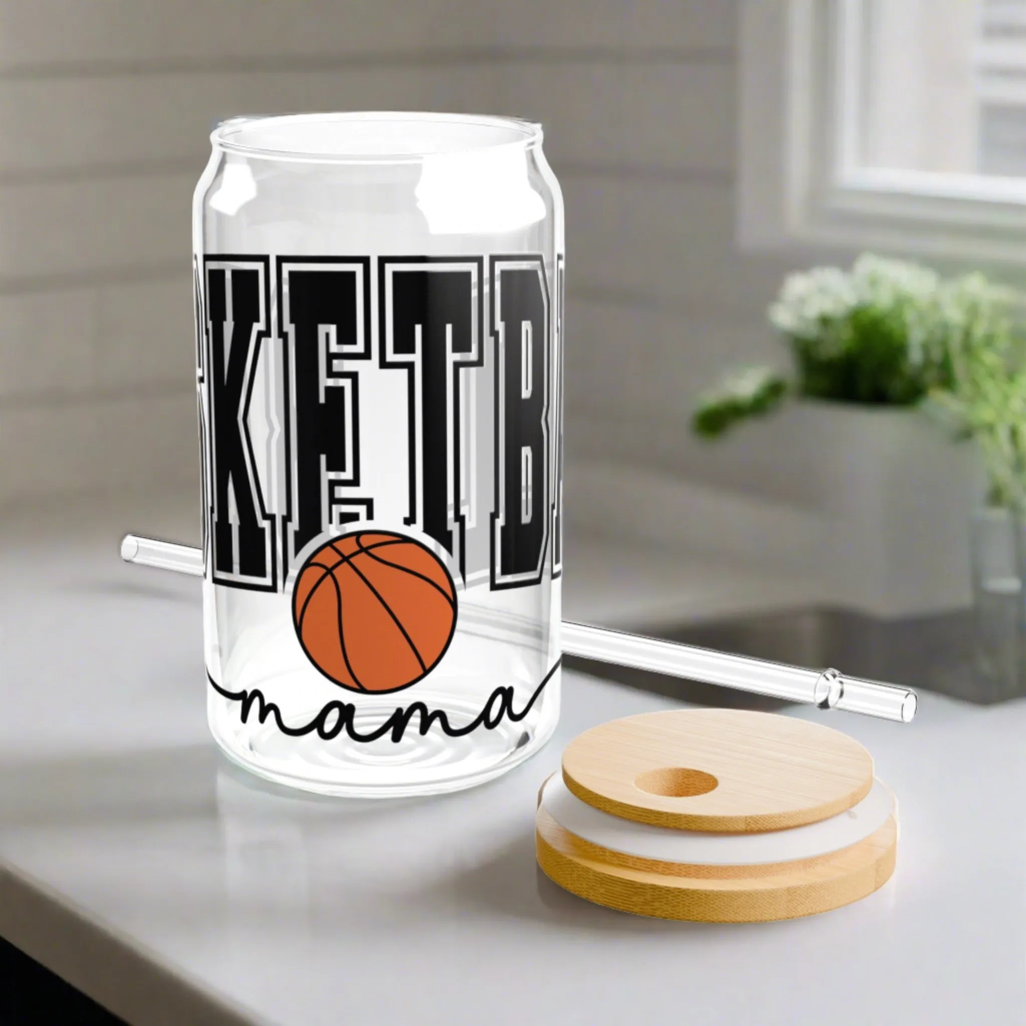 Basketball Mama | Sipper Glass, 16oz