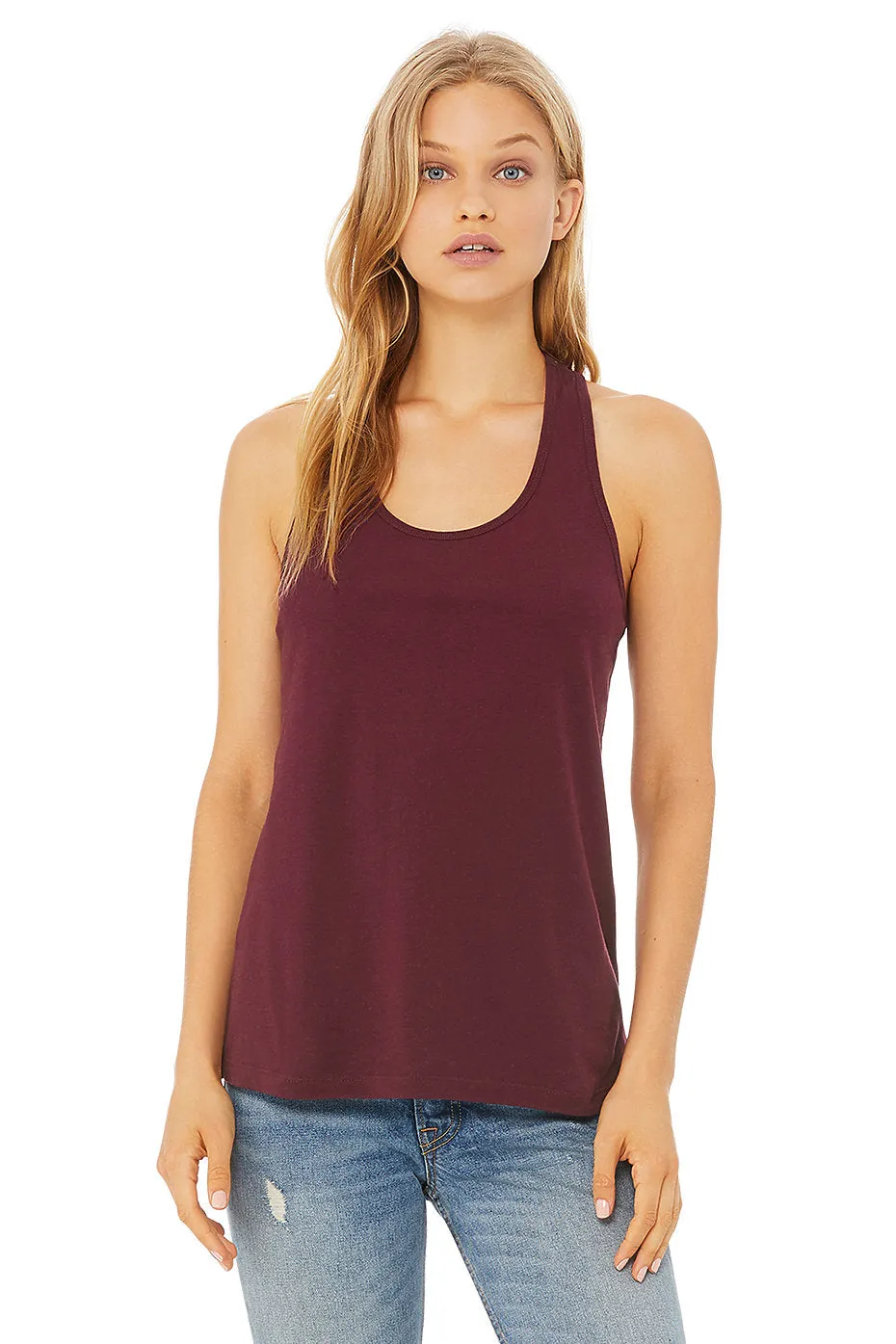 BELLA 6008 WOMEN'S JERSEY RACERBACK TANK