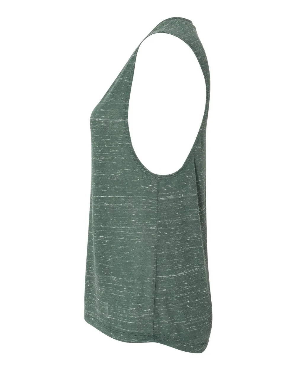 Bella   Canvas 8803 Women's Flowy Scoop Muscle Tank - Forest Marble