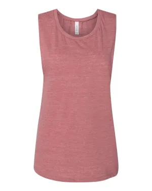 Bella   Canvas 8803 Women's Flowy Scoop Muscle Tank - Mauve Slub