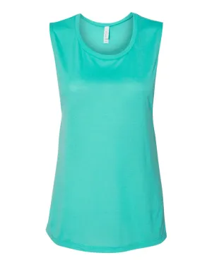 Bella   Canvas 8803 Women's Flowy Scoop Muscle Tank - Teal