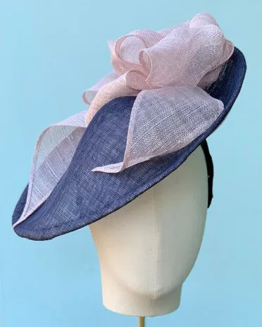 Bows and Bows Fascinator in Navy