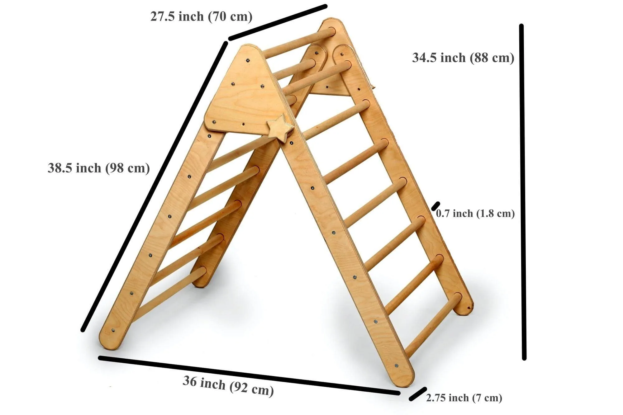 Climbing Triangle with Ramp | Foldable Montessori Climbing Set