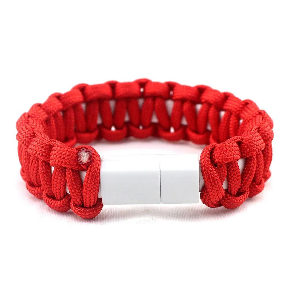 Data Cable with Bracelet Design Durable Braided Charging Wrist Band