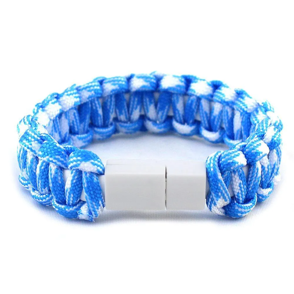 Data Cable with Bracelet Design Durable Braided Charging Wrist Band