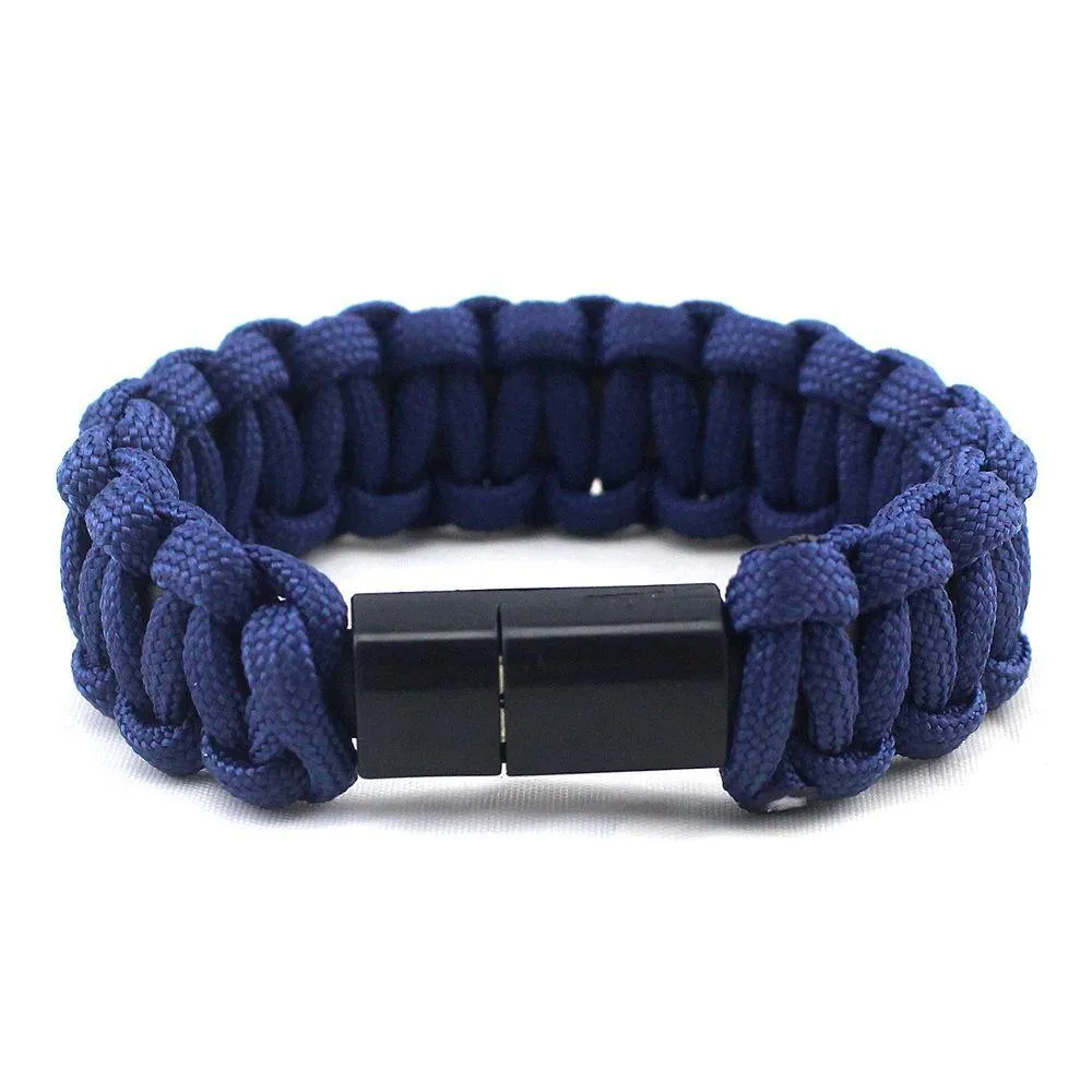 Data Cable with Bracelet Design Durable Braided Charging Wrist Band