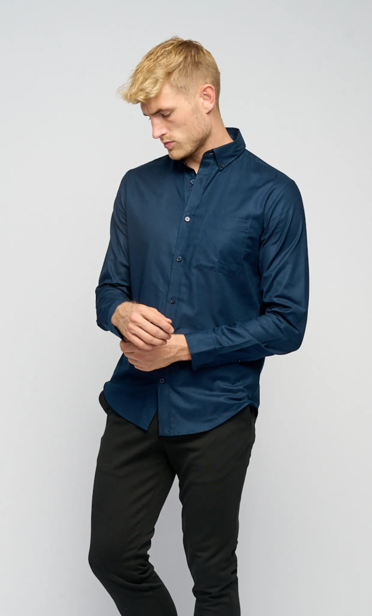 Den Originale Performance Oxford Skjorte - Navy