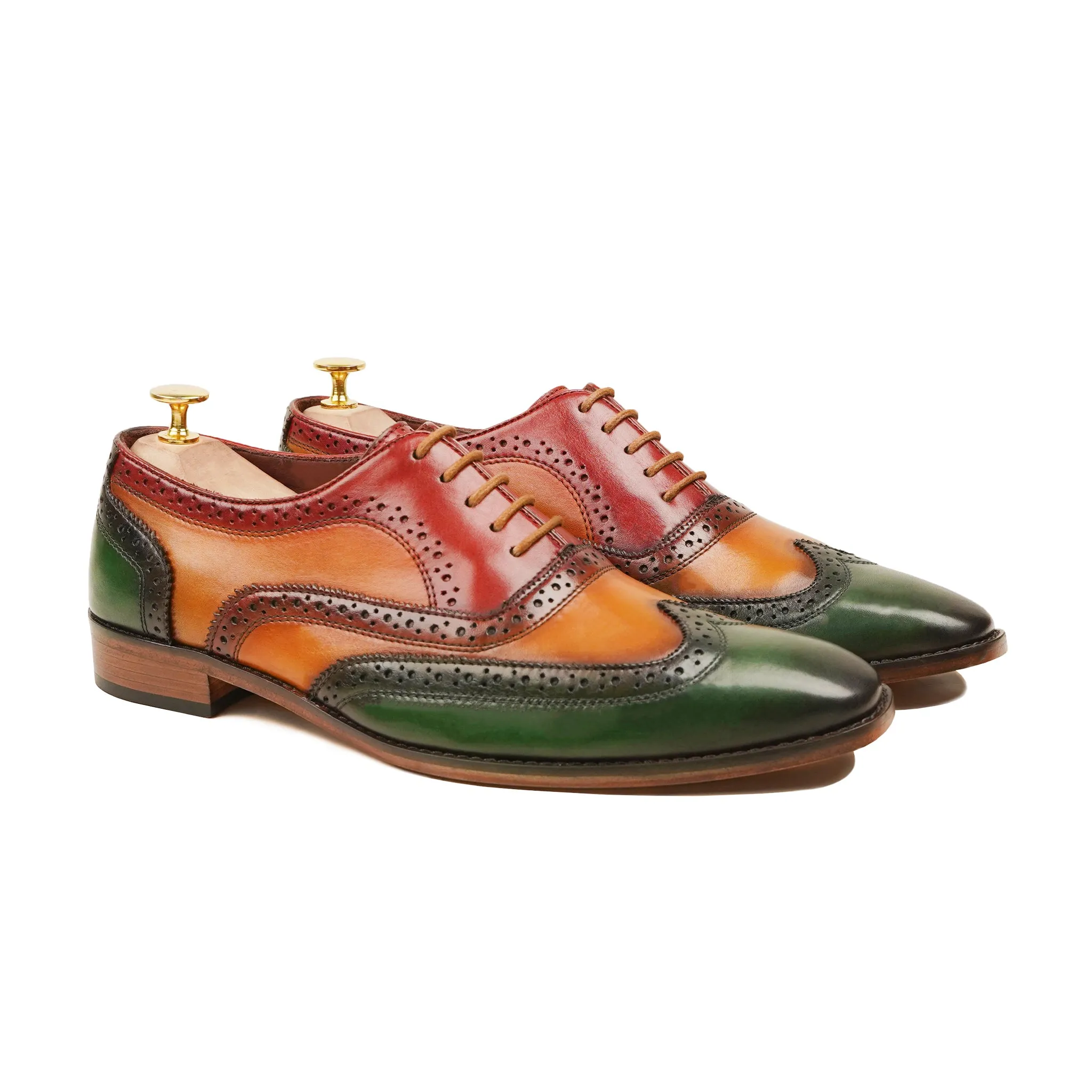 Eniac - Men's Tricolor Calf Leather Oxford Shoe