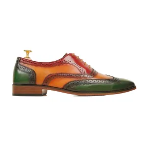 Eniac - Men's Tricolor Calf Leather Oxford Shoe