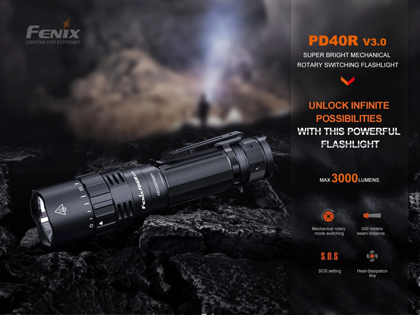 Fenix PD40R V3 Rechargeable Flashlight