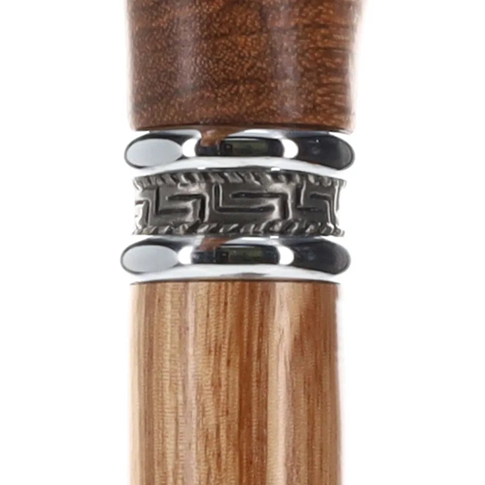 Genuine Zebrano Derby Cane with Matching Shaft & Pewter Collar