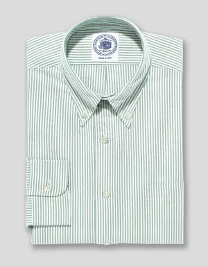 GREEN/WHITE OXFORD DRESS SHIRT