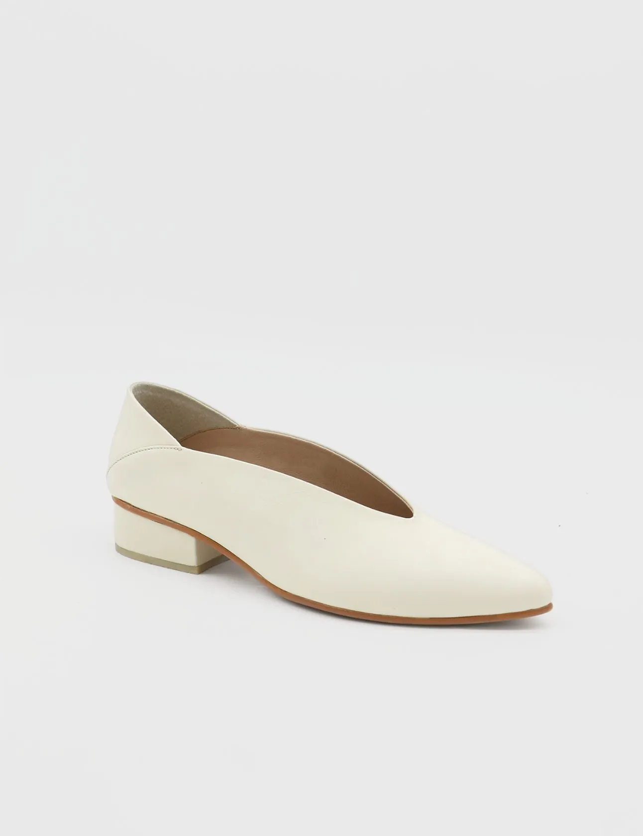 Louvre slip-on loafers in off white leather womens shoes