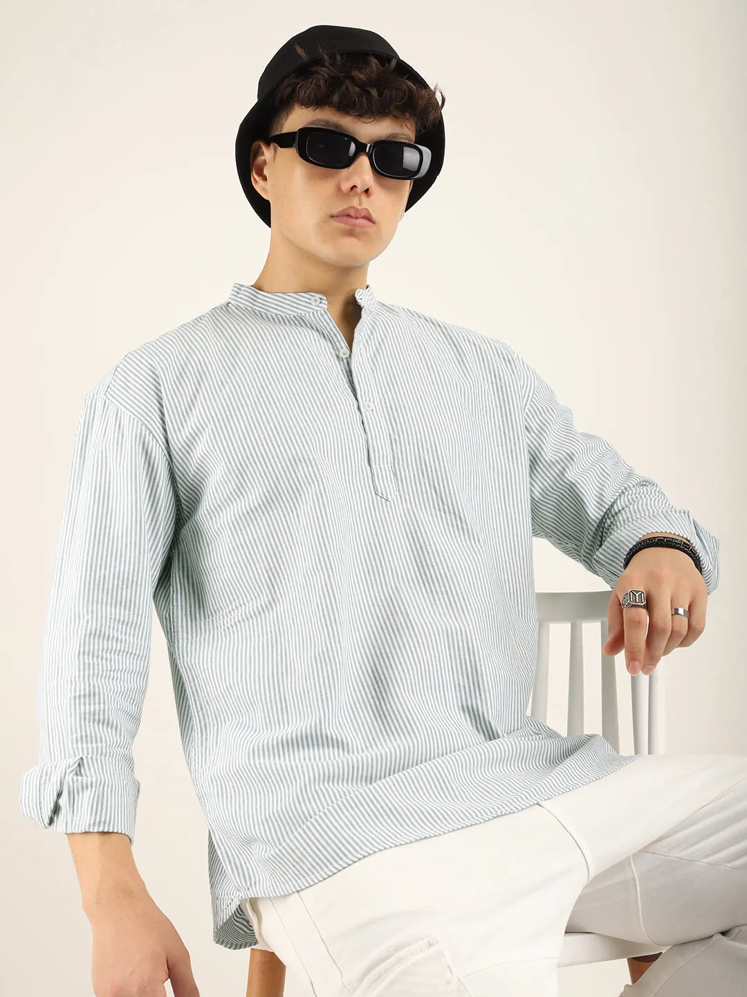 Marco Oxford Sea Green Short Kurta