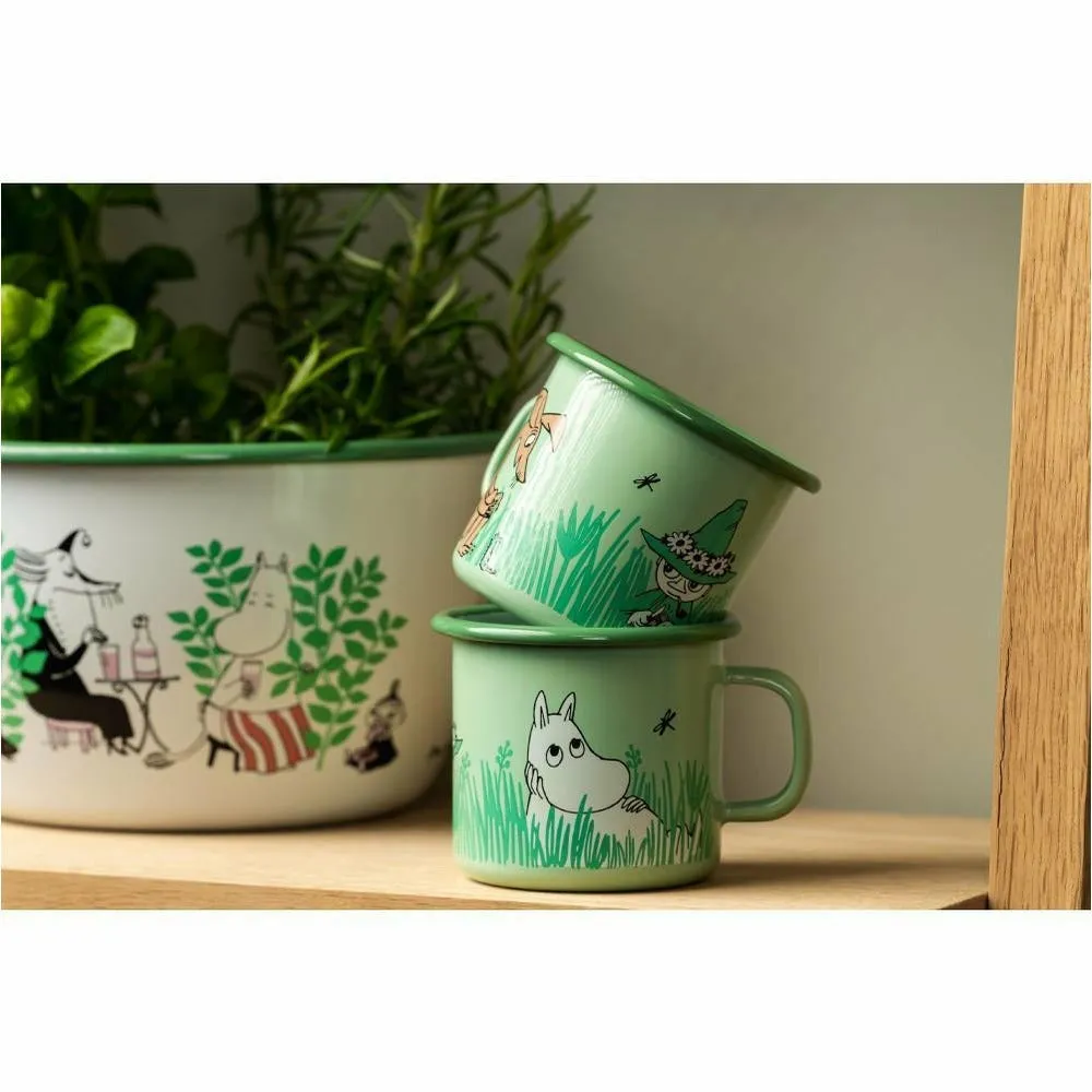 Moomin Enamel Mug 2.5 dl In The Garden Boys