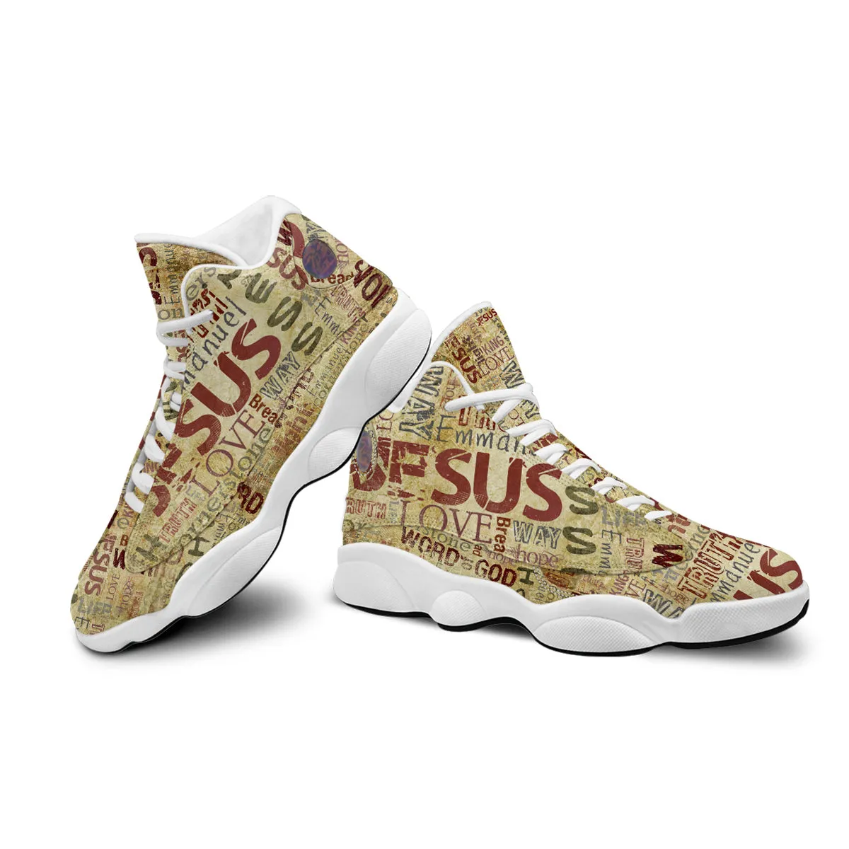 Religious God's Word Jesus Basketball Shoes For Men Women - Christian Shoes - Jesus Shoes - Unisex Basketball Shoes