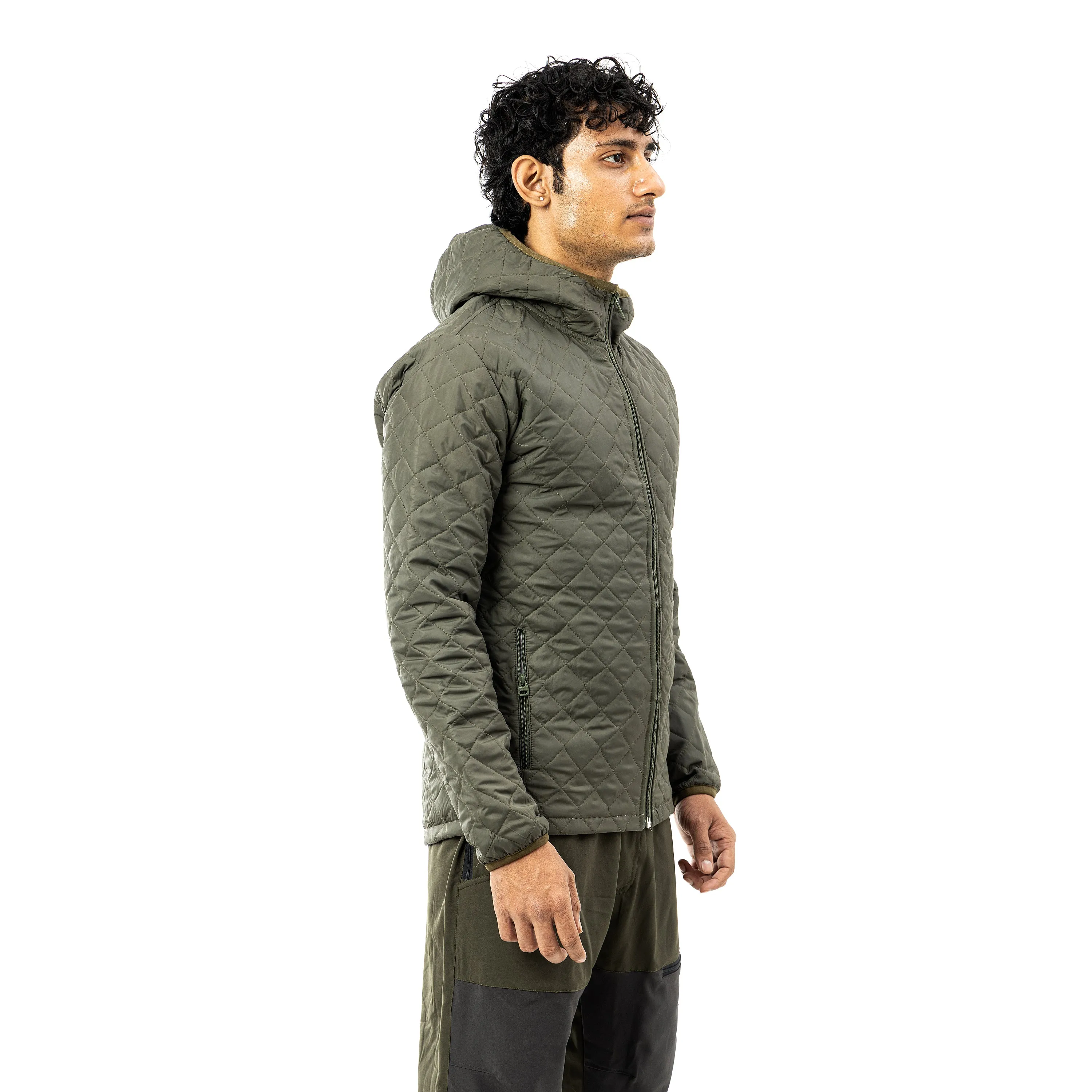 Tripole Quilted Winter Jacket for Daily Use, Hiking and Travelling | Army Green