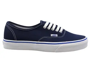 Vans Authentic Blue Canvas Lace Up Unisex Plimsoll Trainers NJVLLA